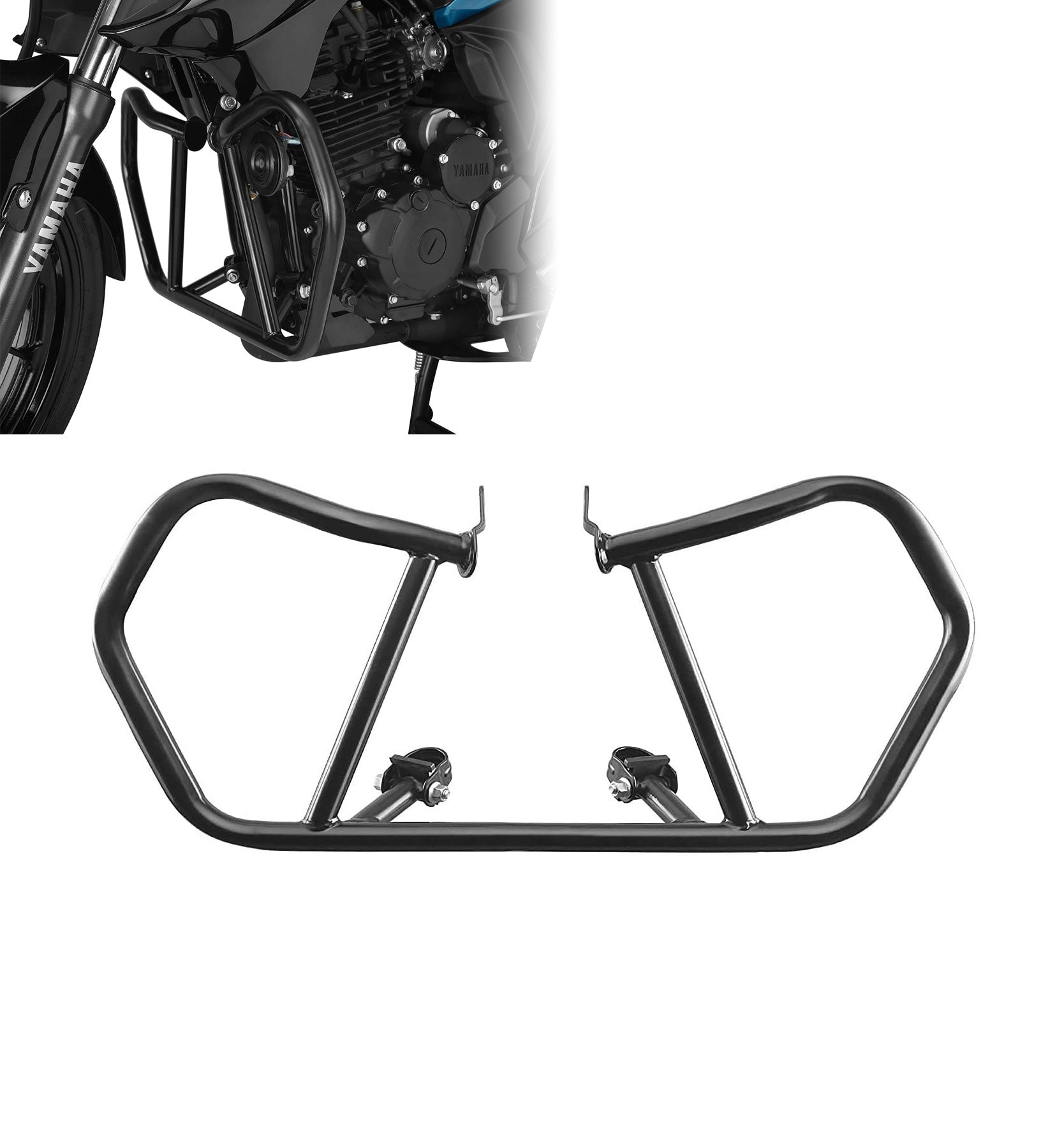 Yamaha Engine Guard Kit for FZ25/FZS25 (2021, 2022, 2023), Black