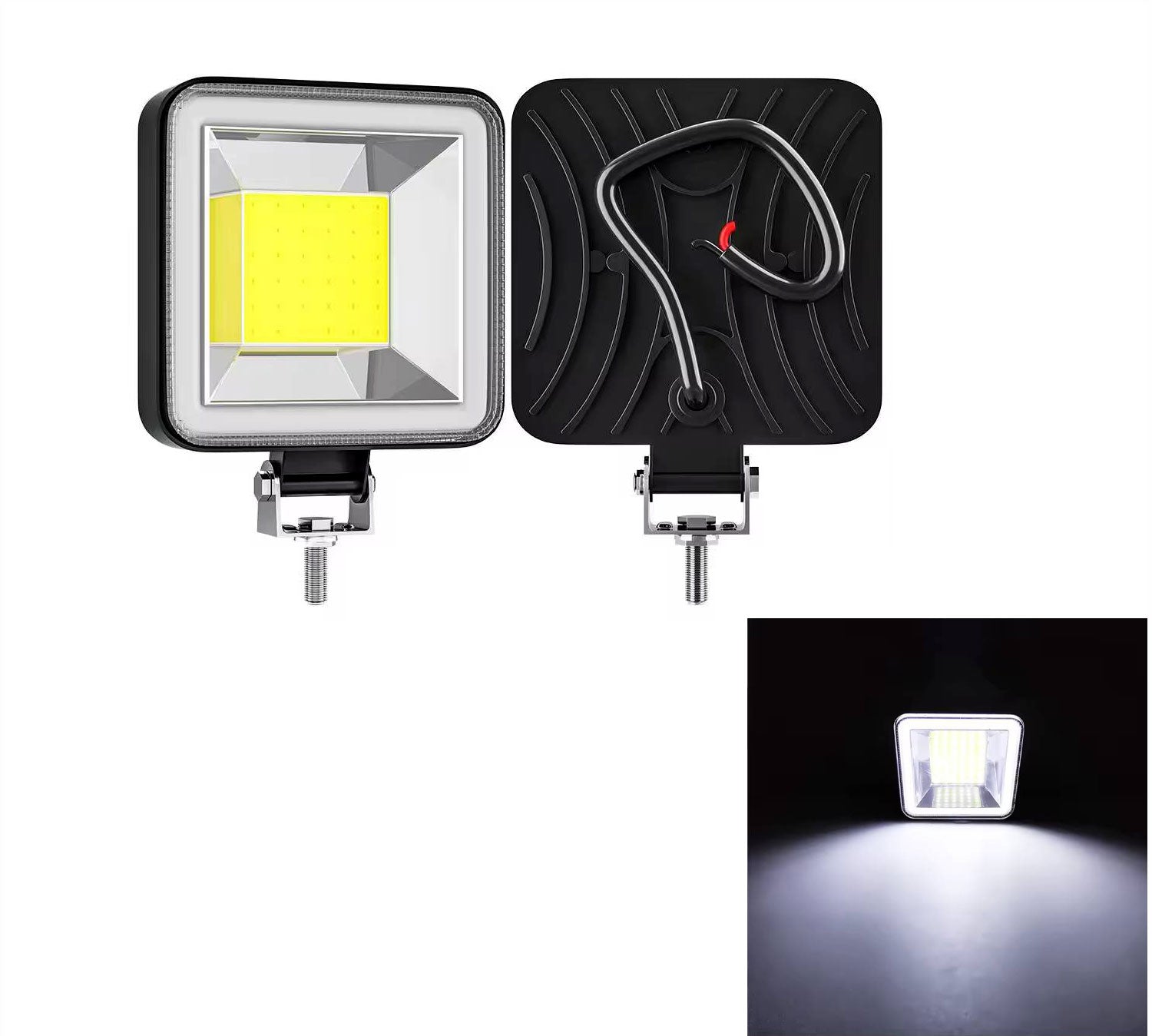 Mini COB DRL-Square COB Work Light compatible with All Bike (Pack of 1)