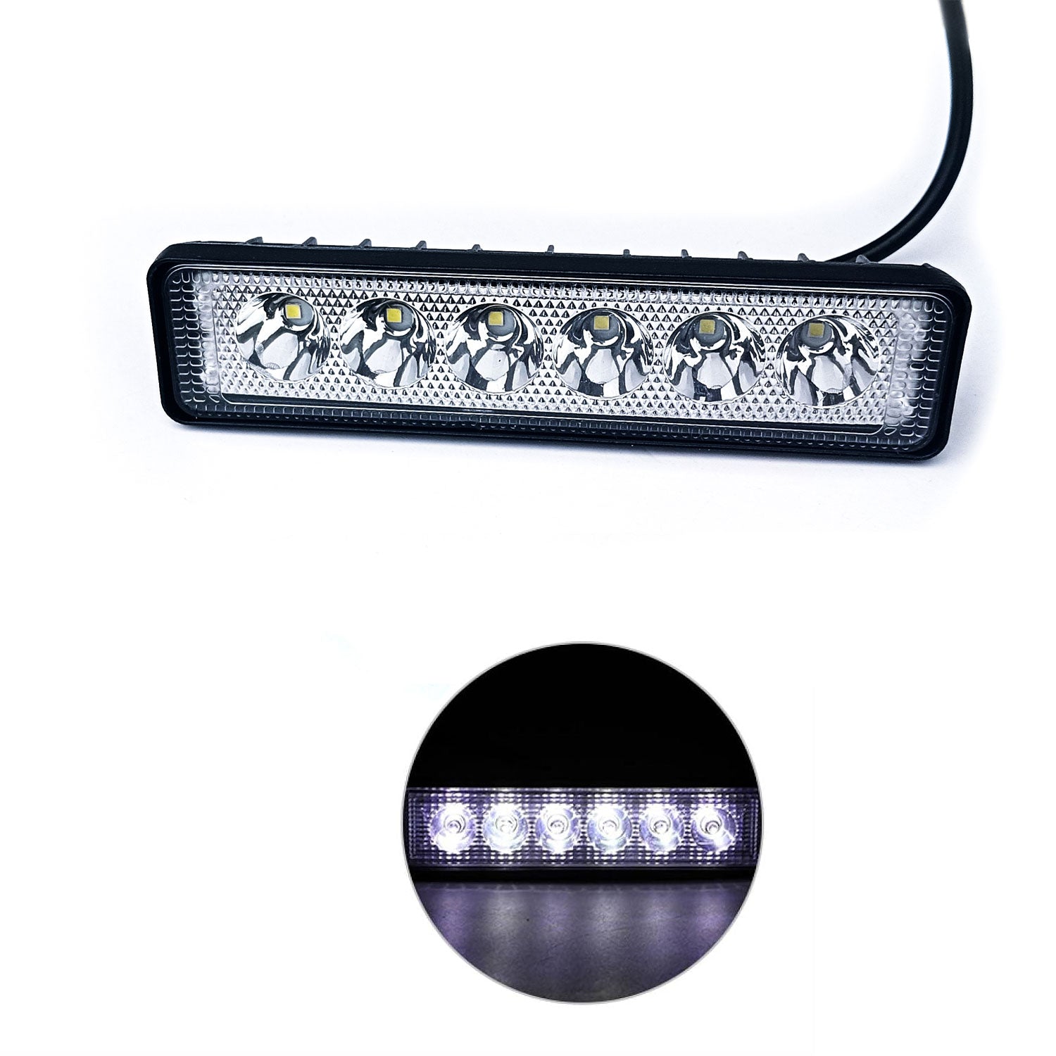 6 LED Waterproof LED Off Road Driving Flood light (Pack of 1)