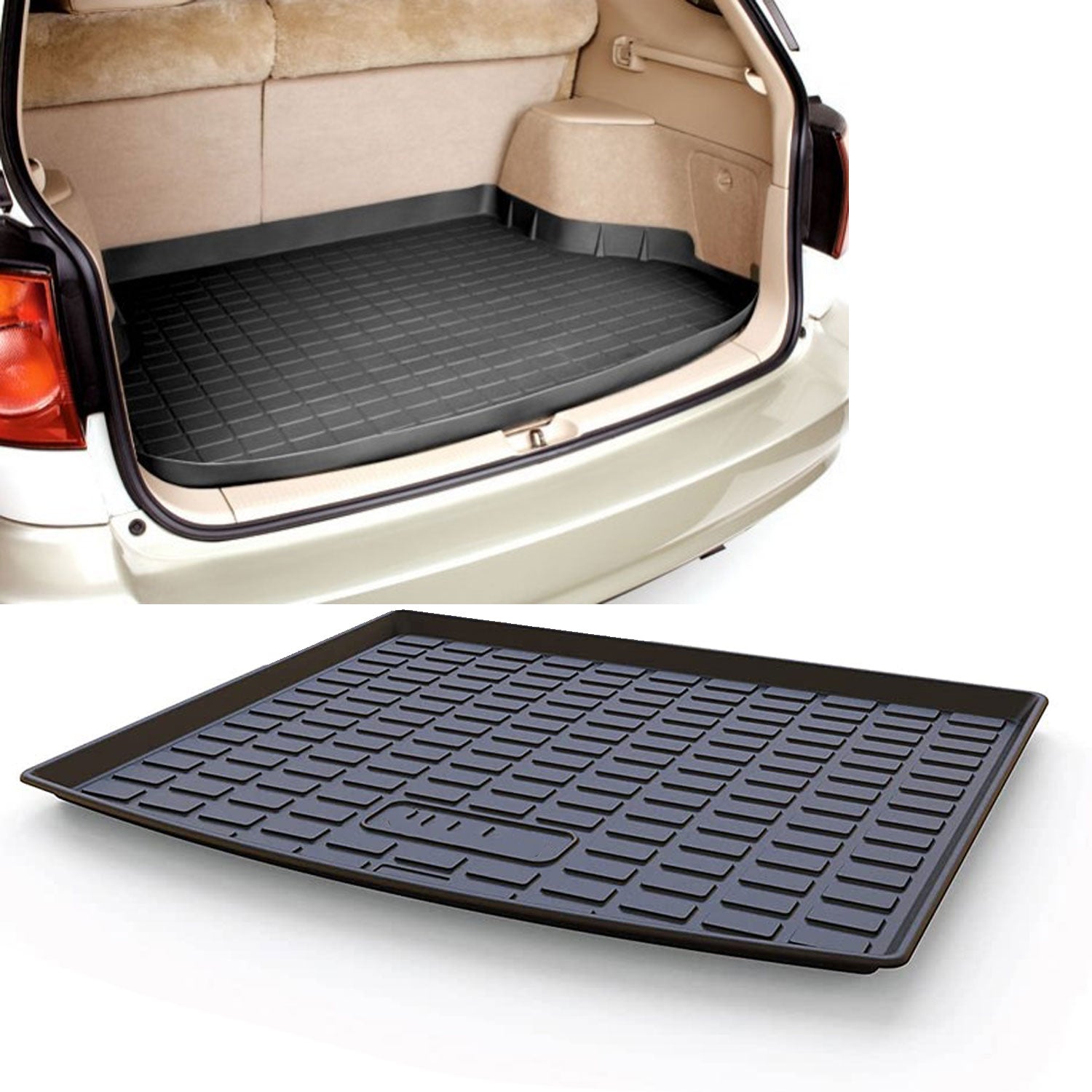 PVC Dustproof, Waterproof, Foldable & Antiskid Car Dicky, Trunk, Boot Mat Dicky Mat (Black)