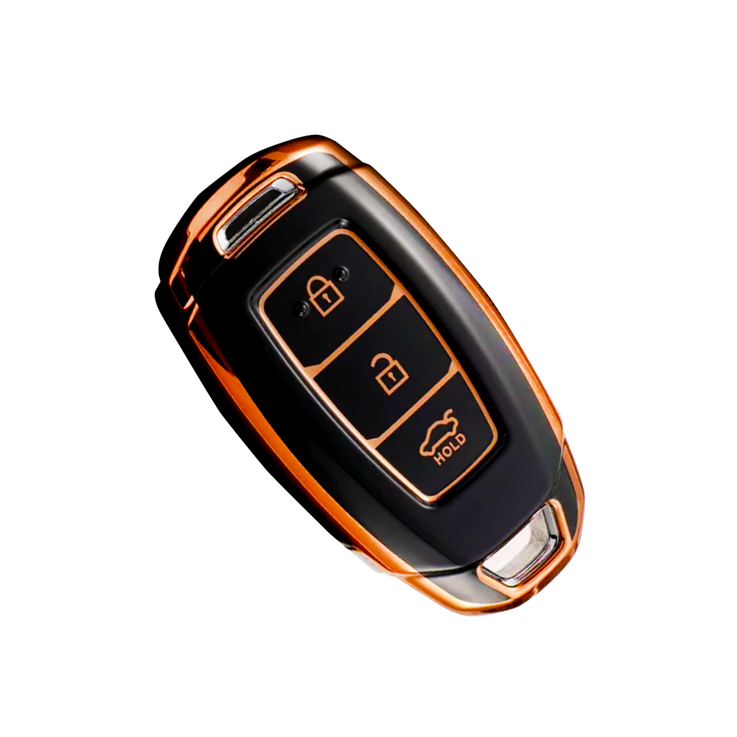 TPU Key Cover Compatible with Hyundai Verna Push Button Start Car Key