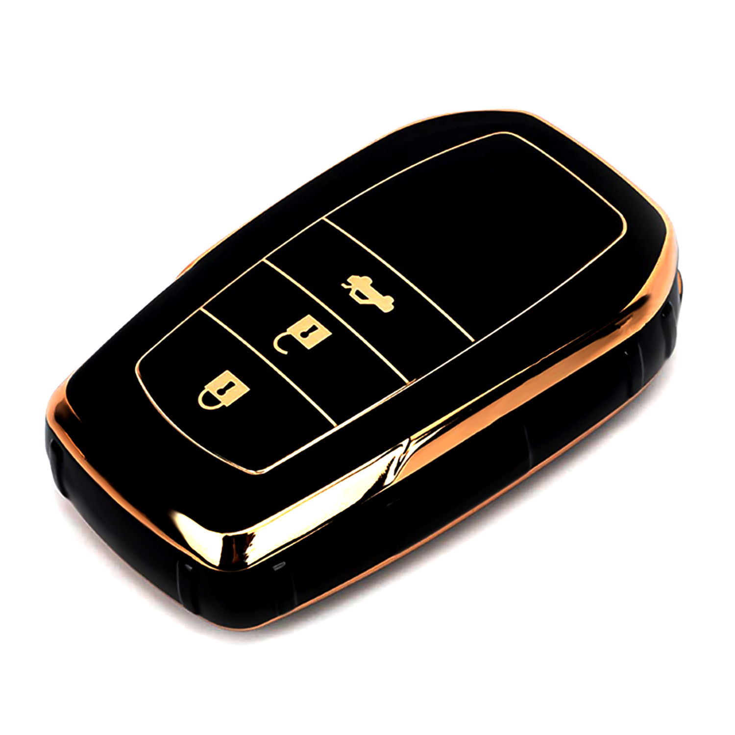 TPU Key Cover Compatible for Toyota Innova, Crysta, Fortuner 3 Button Smart Key