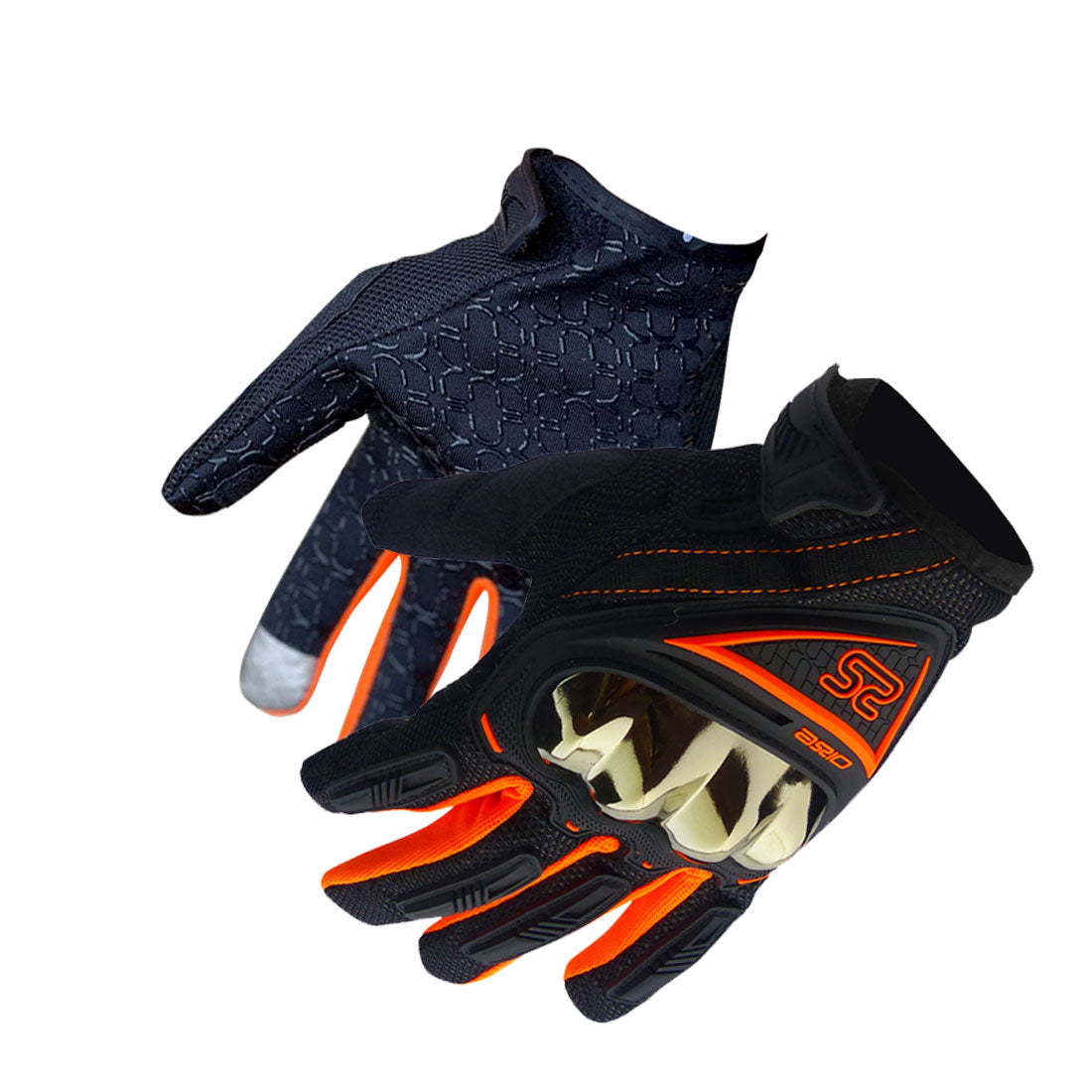 Bike Riding Gloves with Touch Screen Sensitivity Riding Gloves Riding Gloves Riding Gloves  (Black & Orange)