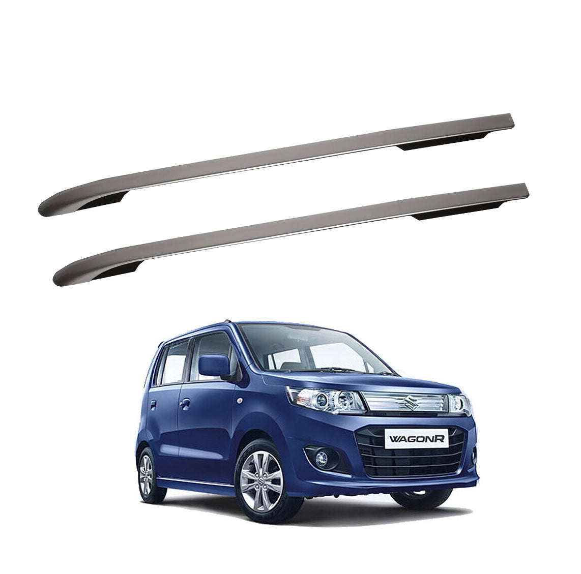 O.E. Type Roof Rail for Wagon R 2019 (Set of 2)|Silver