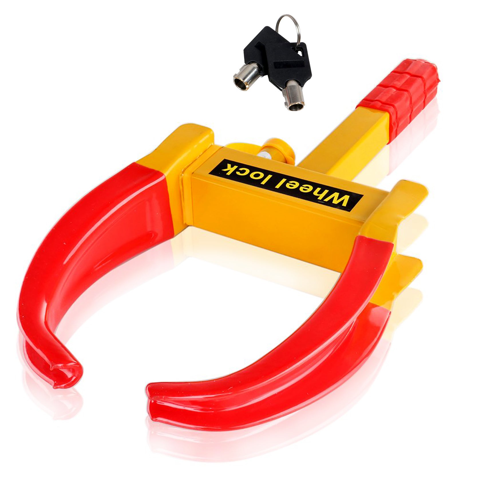 Wheel Clamp Lock Universal Security Adjustable Anti Theft Yellow Red Wheel Lock