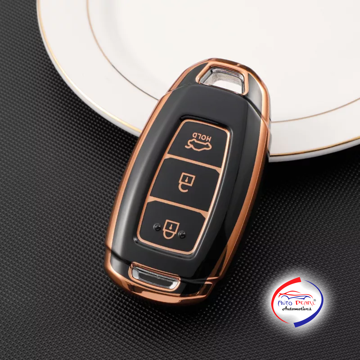 TPU Key Cover Compatible with Hyundai Verna Push Button Start Car Key