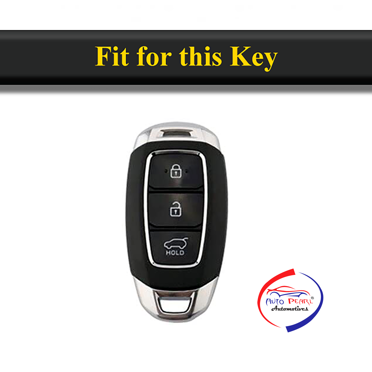 TPU Leather Car Key Cover Compatible with Hyundai Verna -2020 Smart Key