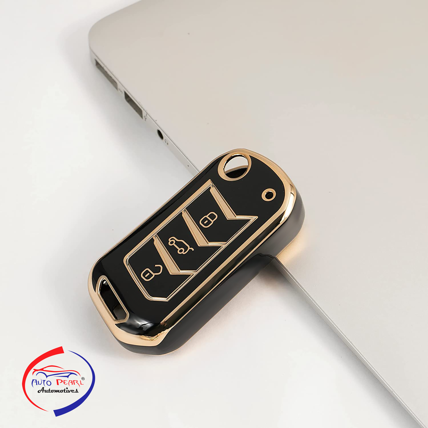 TPU Key Cover Compatible with Mahindra Scorpio | XUV 300 | Marazzo | XUV 700 | Bolero | Thar 3 Button Flip Key