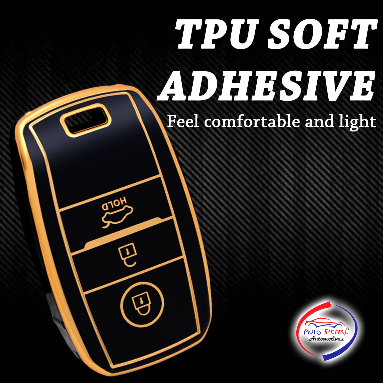 TPU Key Cover Compatible with Kia Sonet | Carens | Seltos 3 Button Smart Key Only