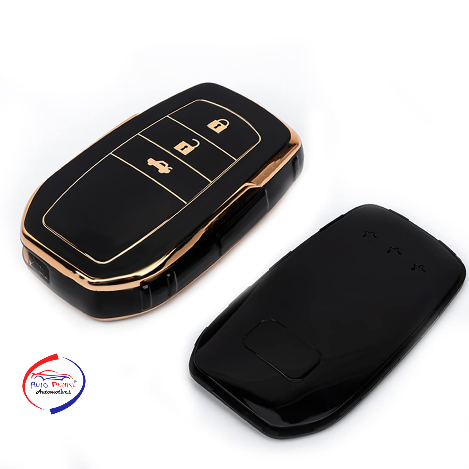 TPU Key Cover Compatible for Toyota Innova, Crysta, Fortuner 3 Button Smart Key