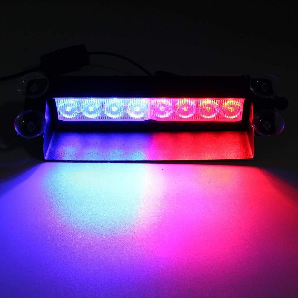 AUTO PEARL 8 LED Waterproof Red Blue Police Flashing Light for All Cars Fog Lamp Car LED (12 V, 8 W)  (Universal For Car, Pack of 1)