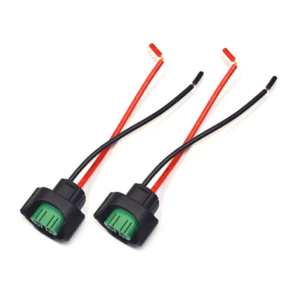 H8 Headlight Bulb Right Angle Ceramic Socket Plug Connector Adapter Wiring Harness (2 Pcs.)