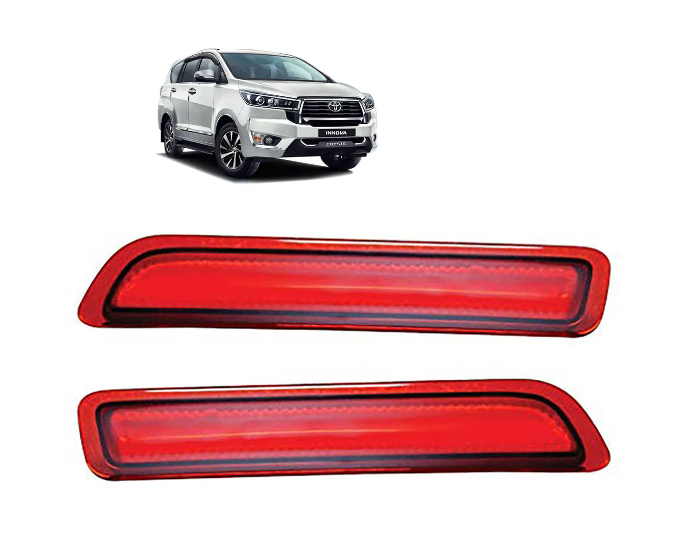 Rear Cat Eye Reflector for Car Arrow Led Rear Bumper DRL Brake Light Cat Eye Reflector for Innova Crysta