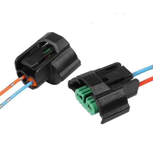 H8 Headlight Bulb Right Angle Ceramic Socket Plug Connector Adapter Wiring Harness (2 Pcs.)