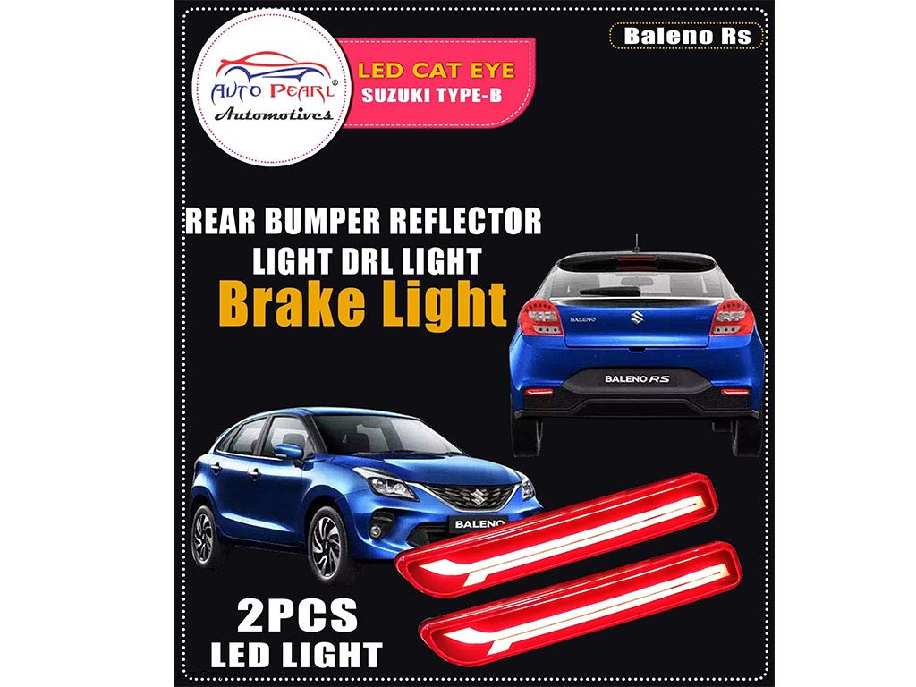 Rear Cat Eye Reflector for Car Arrow Led Rear Bumper DRL Brake Light Cat Eye Reflector for Ertiga 2012, S-Presso, Baleno RS, Ritz Type-2, SX4, Ertiga 2016, Ciaz, Ritz Type-1, Dzire Type-1, WagonR 2019, Baleno 2015, Ciaz 2018, Brezza, S-Cross