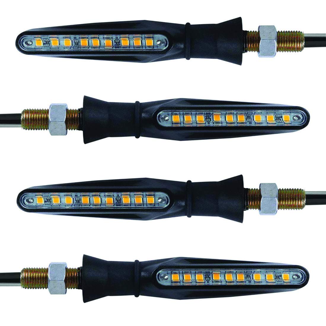 Bright SMD LED KTM Style Indicators Compatible For Universal All Bike Models (Amber, Pack of 4)