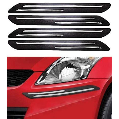 Car Body Corner Bumper Guard Protector Anti-Scratch Sticker Rubber Front Bumper Protector Guard Strips (Universal for All Cars)