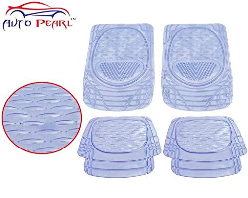 Heavy Duty Transparent 4Pcs PVC Rubber 6204 Clear Car Mat