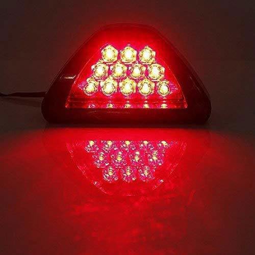 12 LED Car Blinking Brake Light Triangle F1 Style Rear Tail Brake Flashing Light Universal Fit for All Cars (Red)