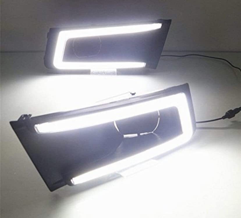 Car Fog Lamp LED Reflector Day time Running Light for Maruti Suzuki Brezza (Set of 2)