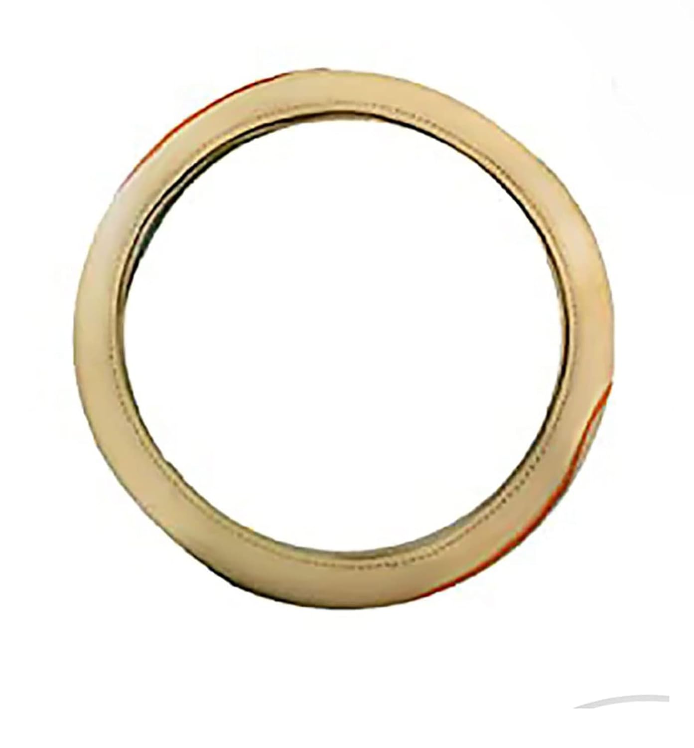 Ring Type Car Steering Wheel Cover (Gold Signature Beige) Compatible with All Cars