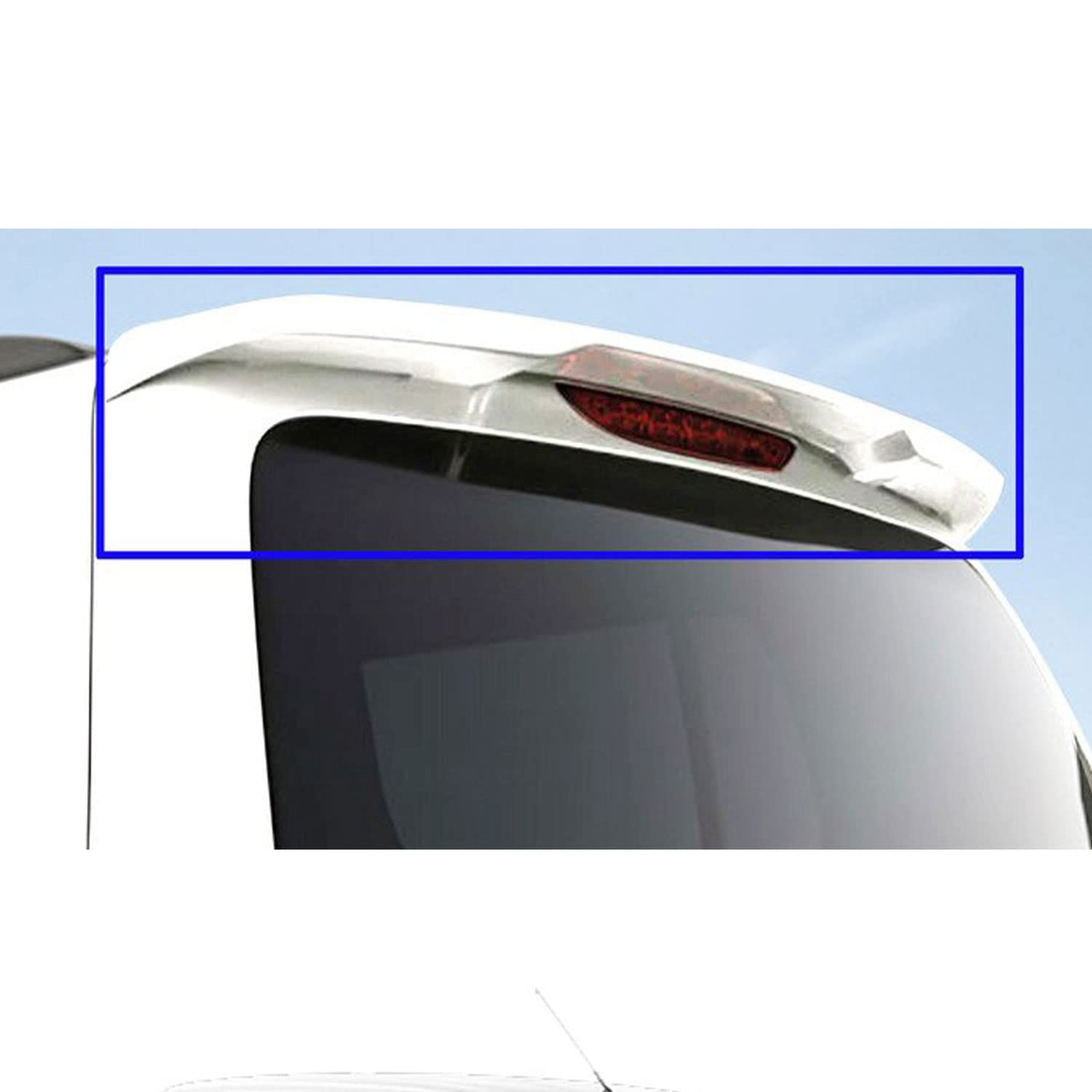 Car Body Colored Spoiler Latest ABS OE Type Drill Free Compatible with Wagon R 2019 (White)