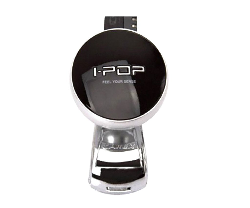 i-Pop Sparkling Grey Car Power Steering Wheel Platinum Big Knob Spinner Compatible with All Cars