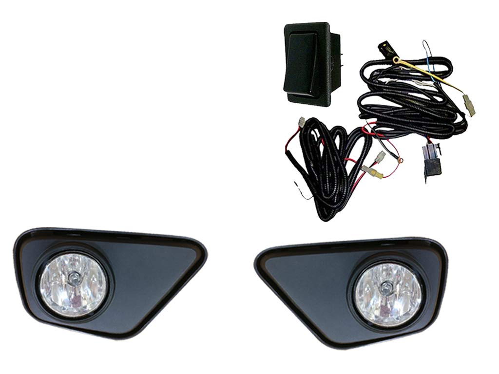 Car Fog Lamp Lights Set of 4 Pcs (Left+Right) - 1 Set Fog Lamps + 1 Set Plastic Cover Compatible with- Bolero 2020