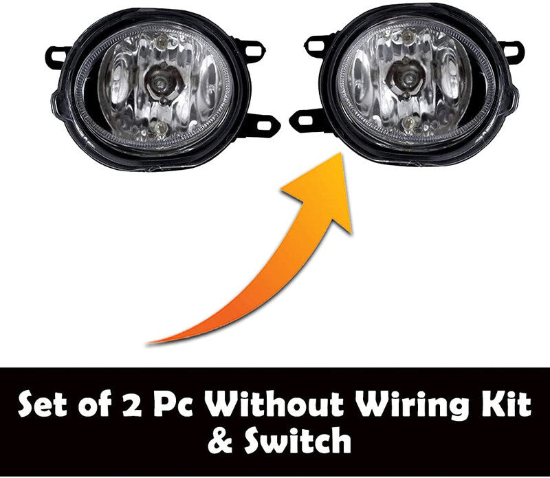 Car Fog Lamp Lights With Wiring kit and Switch Compatible with- Indica Old, Indica Vista (Without Plastic Sash Cover) ( Small, Set of 2)