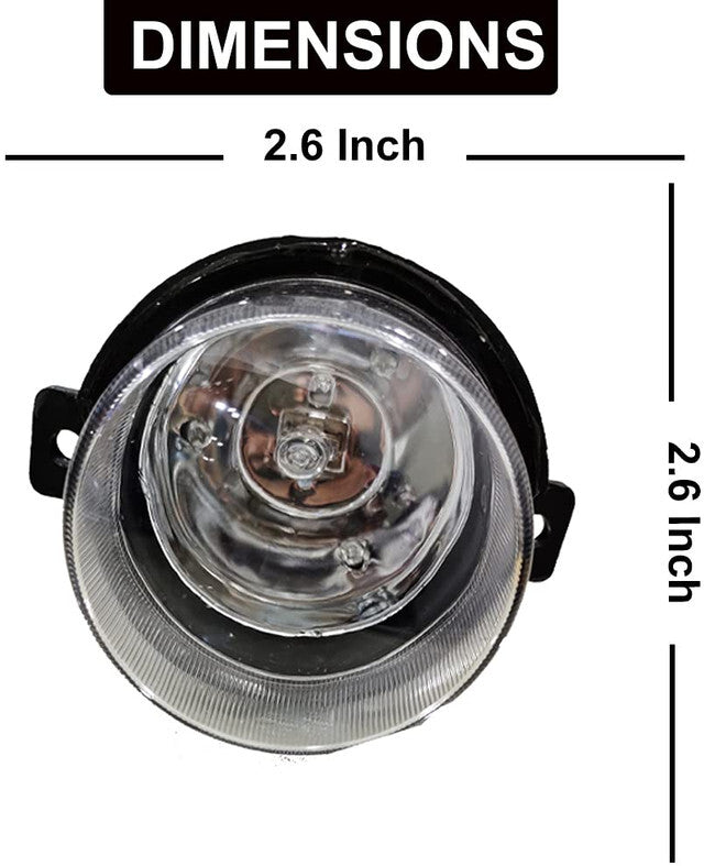 Car Fog Lamp Lights With Wiring kit and Switch Compatible with- WagonR Old (Without Plastic Sash Cover) (Medium, Set of 2)