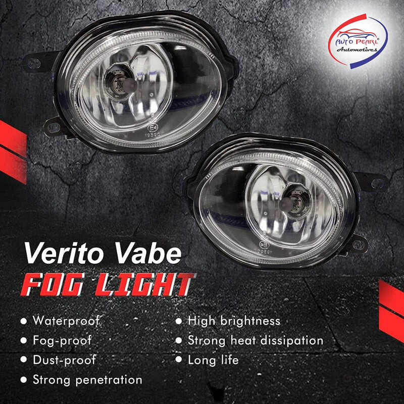 Car Fog Lamp Lights With Wiring kit and Switch Compatible with- Verito Vabe (Without Plastic Sash Cover) (Medium, Set of 2)