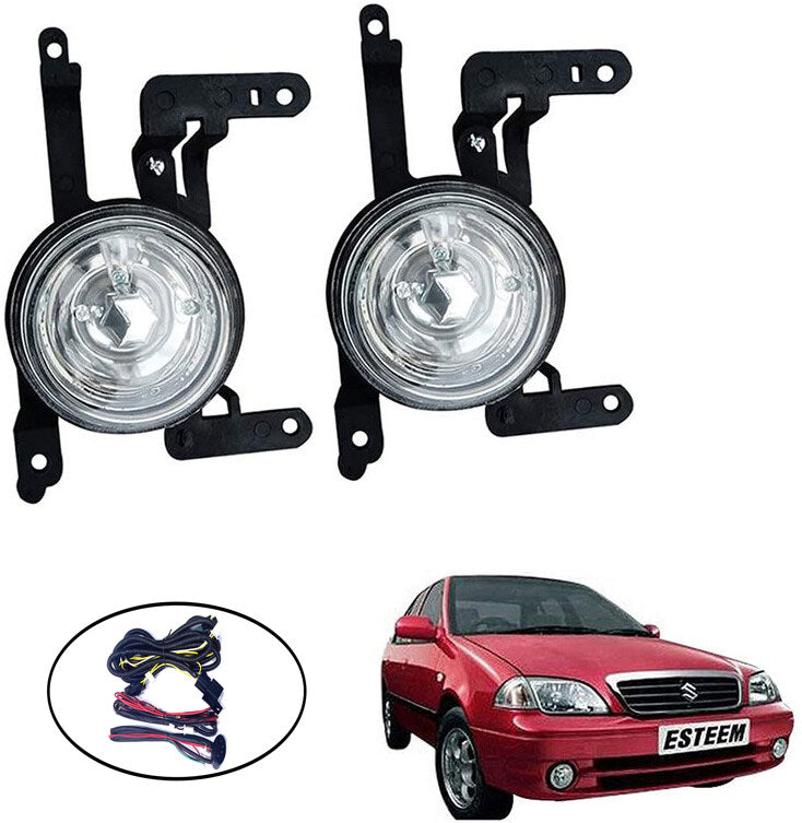 Car Fog Lamp Lights Without wiring kit and Switch Compatible with- Esteem