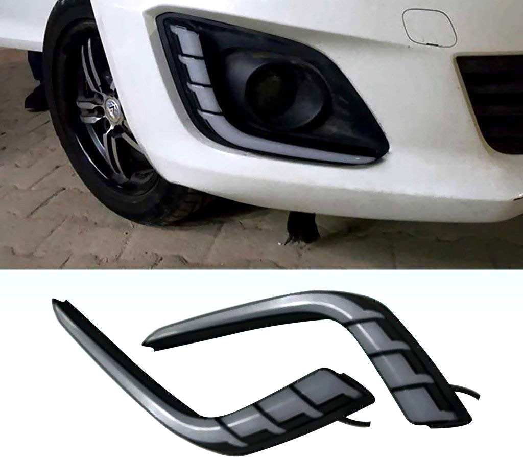 DAY RUNNING LIGHT FOG LIGHT DRL WITH INDICATOR FOR MARUTI Suzuki swift 2014 to 2017 and above (Set of 2) (Copy)