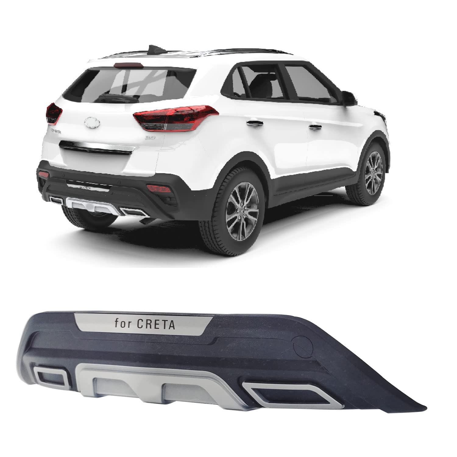 Bumper Diffuser Rear Reflector Imported Quality Compatible for Creta