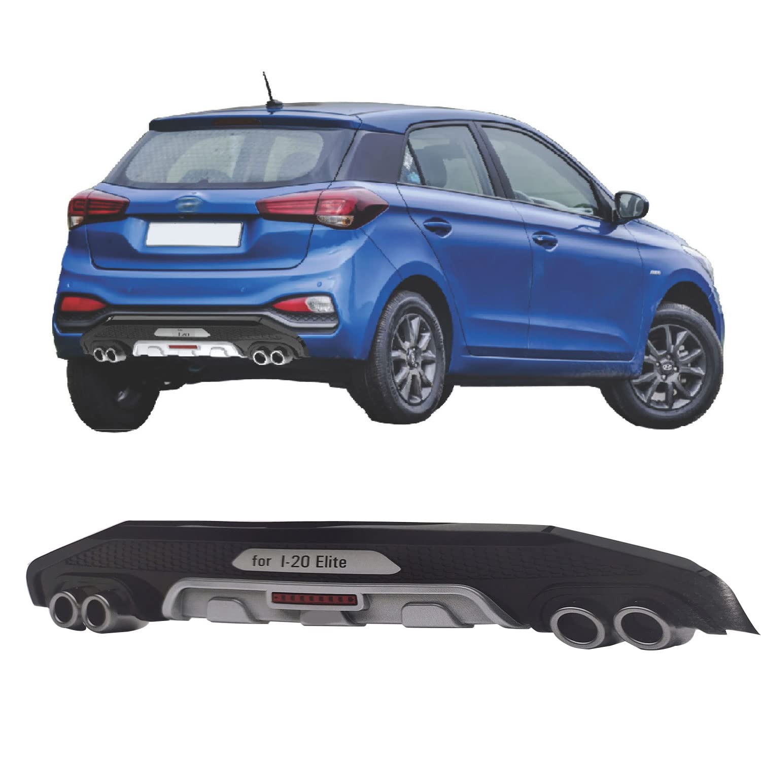 Bumper Diffuser (Rear) Reflector Imported Quality Compatible for I20 Elite