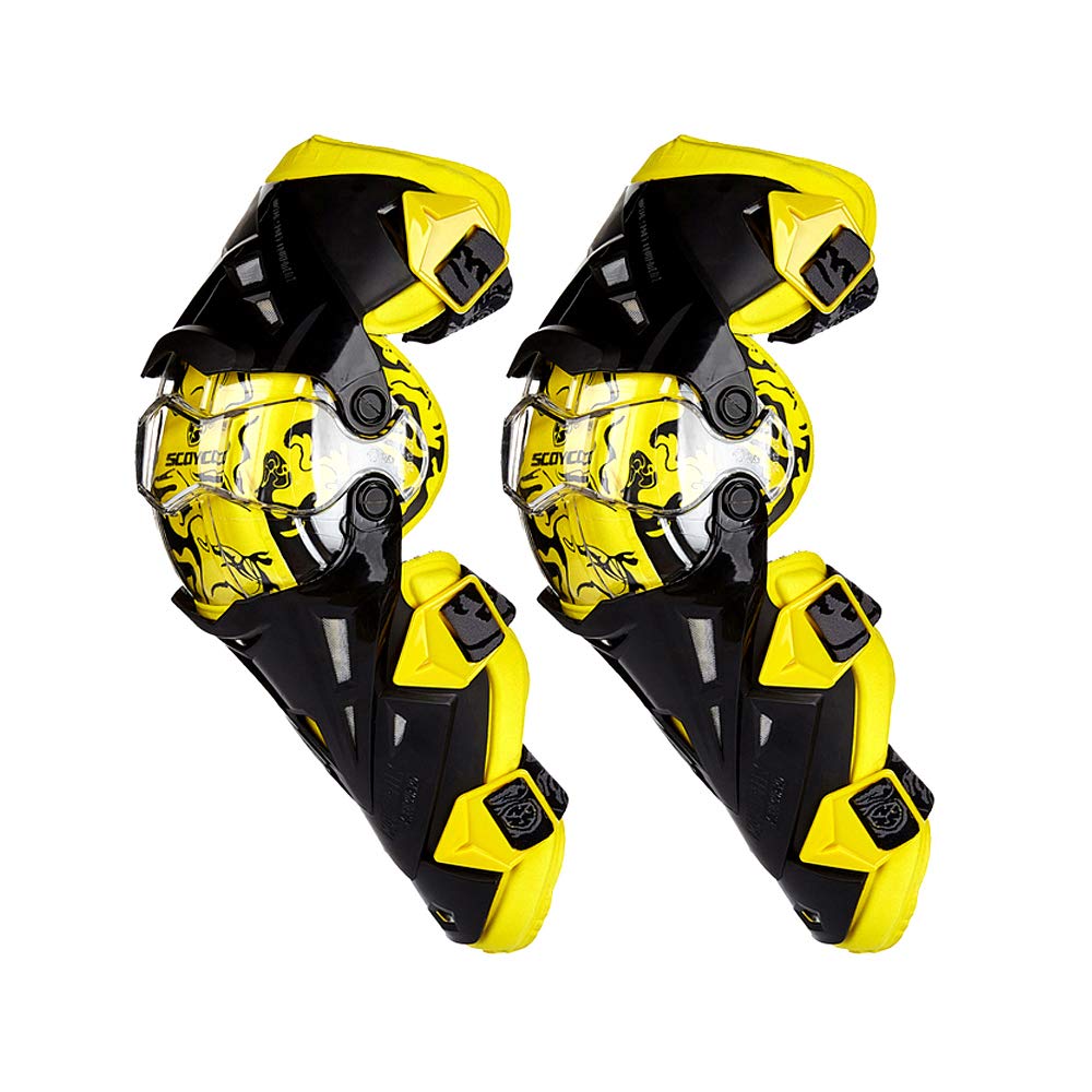 K12 Black & Yellow Protective Knee Guard 2 Pcs for All Bikes