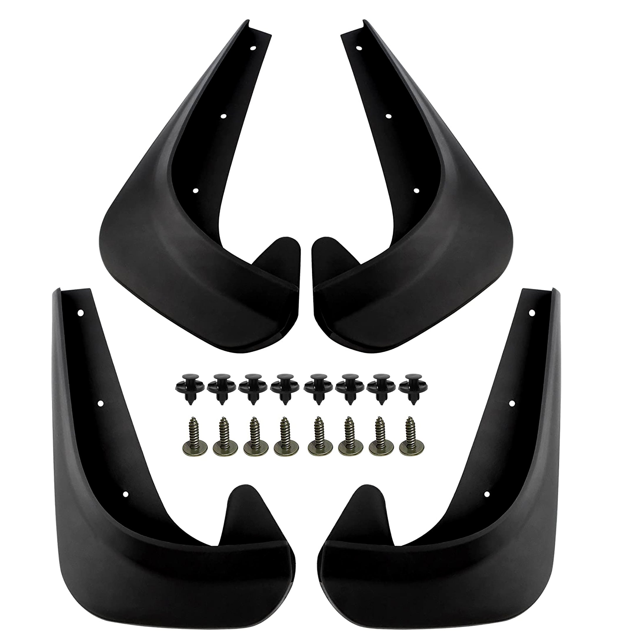 O.E Type Custom Front and Rear Mud Flap Guard (Set of 4 Pcs) | Compatible with MARUTI | Black