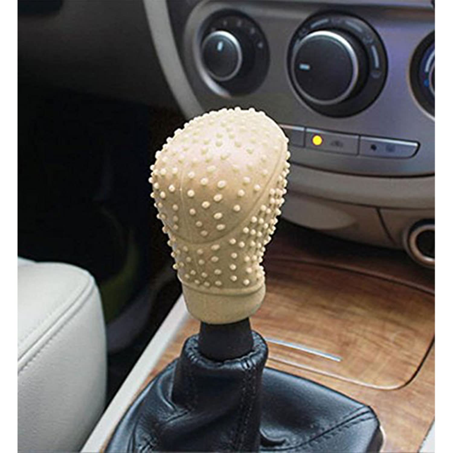 Car Non Slip Soft Silicon Black Color Gear Shift Knob Cover- (Auto Transmission)