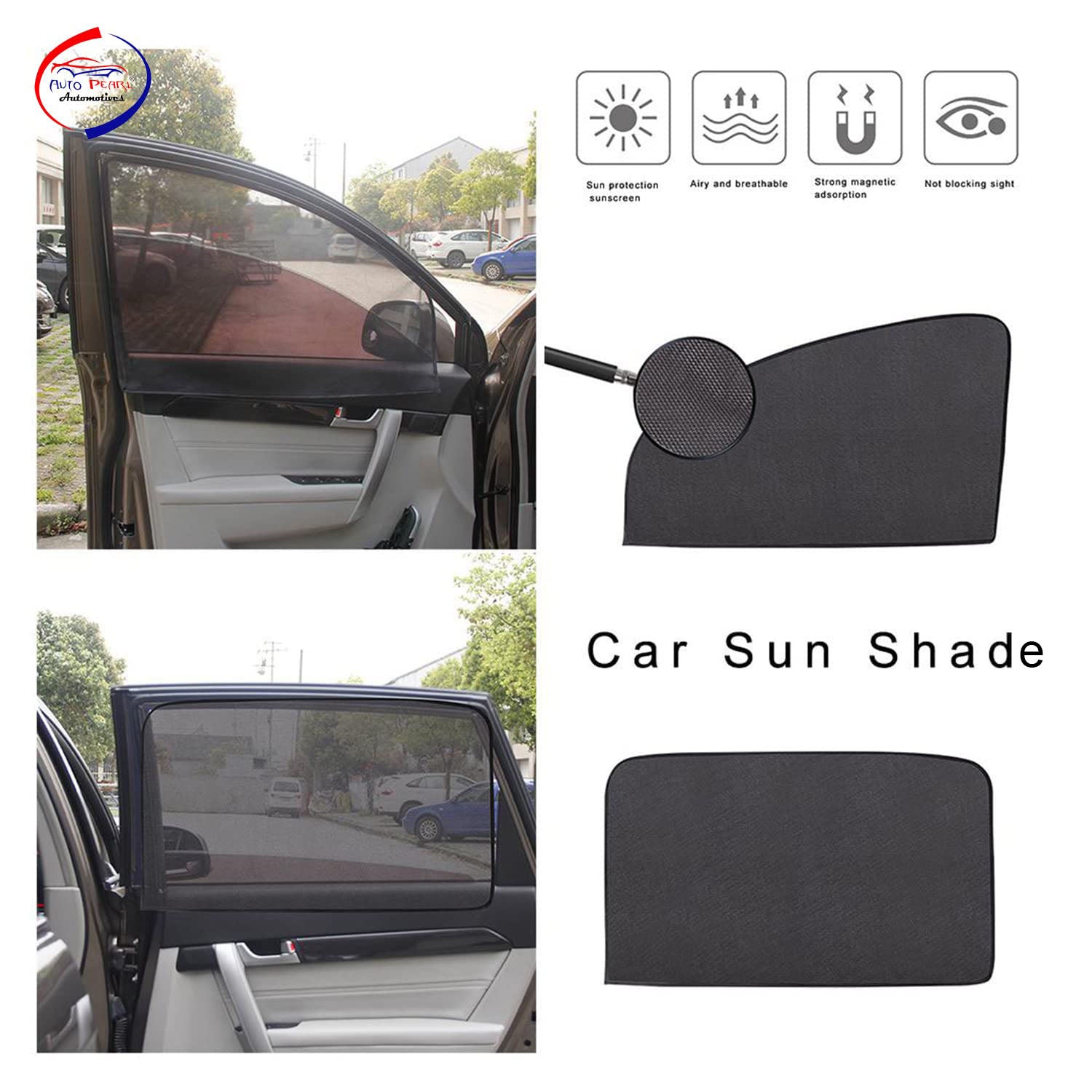 Z-Black Window Plug-in Half Sun Shades Car Curtain for Renault