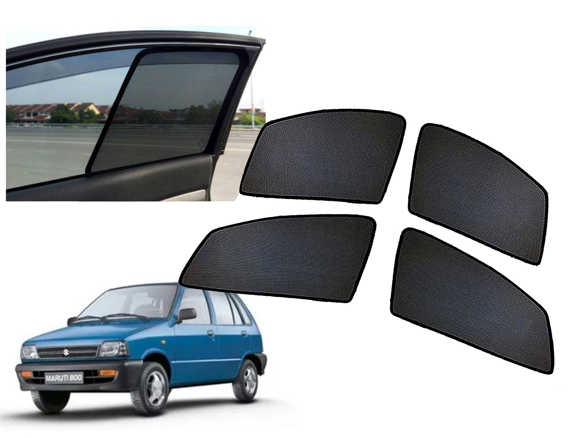 Z-Black Window Plug-in Half Sun Shades Car Curtain for Maruti