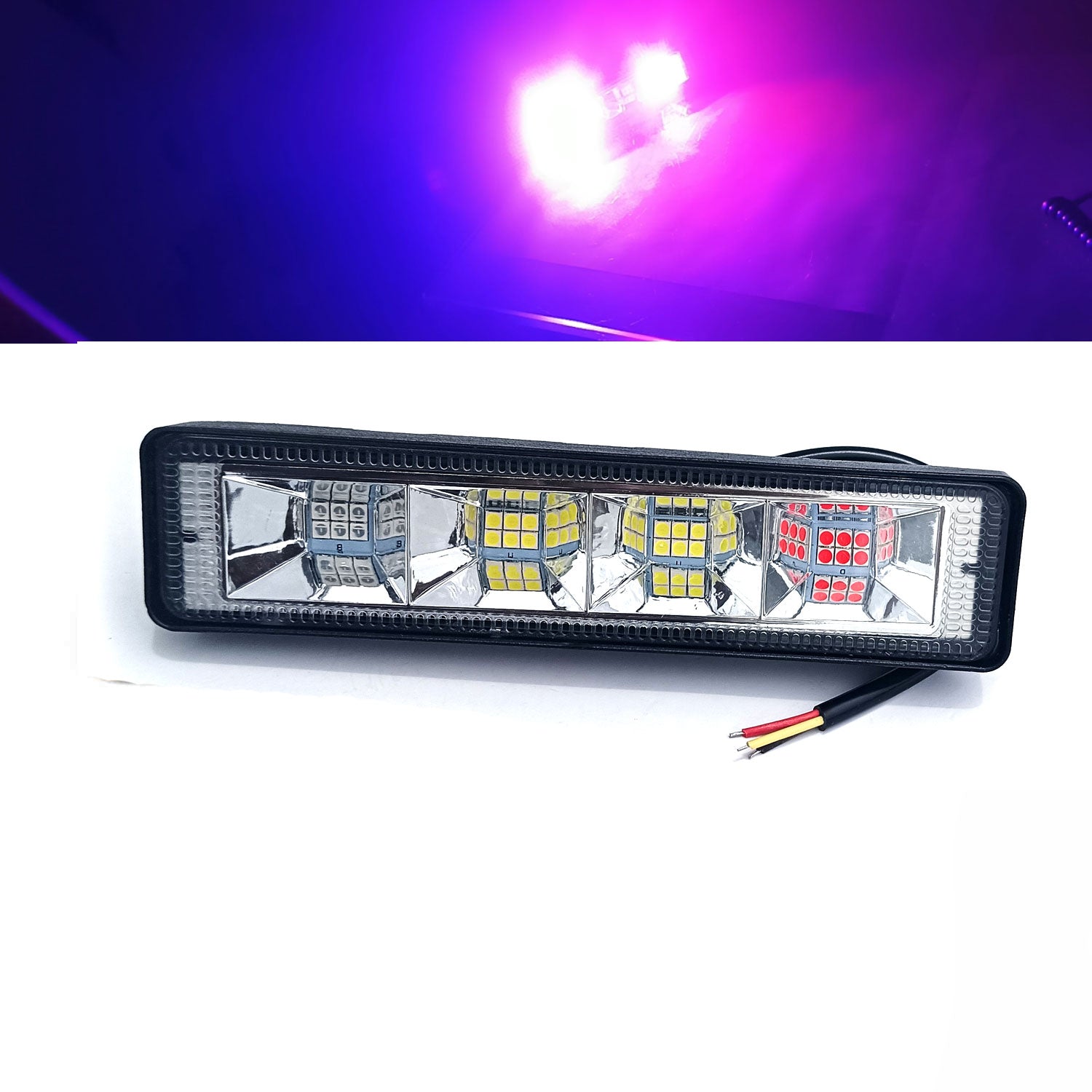 24 LED with Flashing Modes, White, Yellow, Red & Blue (Pack of 1)