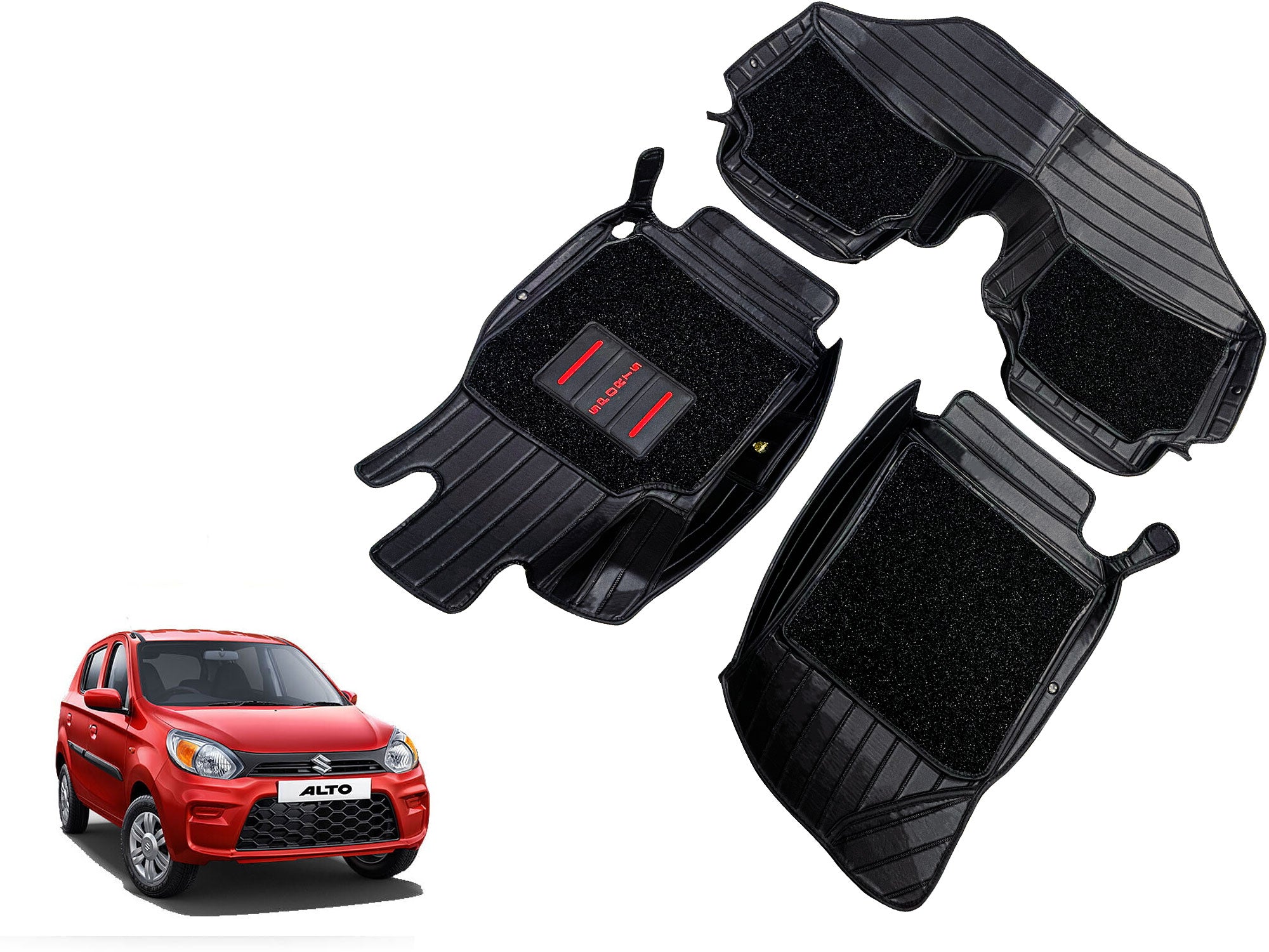 9X Car Floor Mats Luxury Leatherite 9X-Car Floor Mat with Velcro-Tape