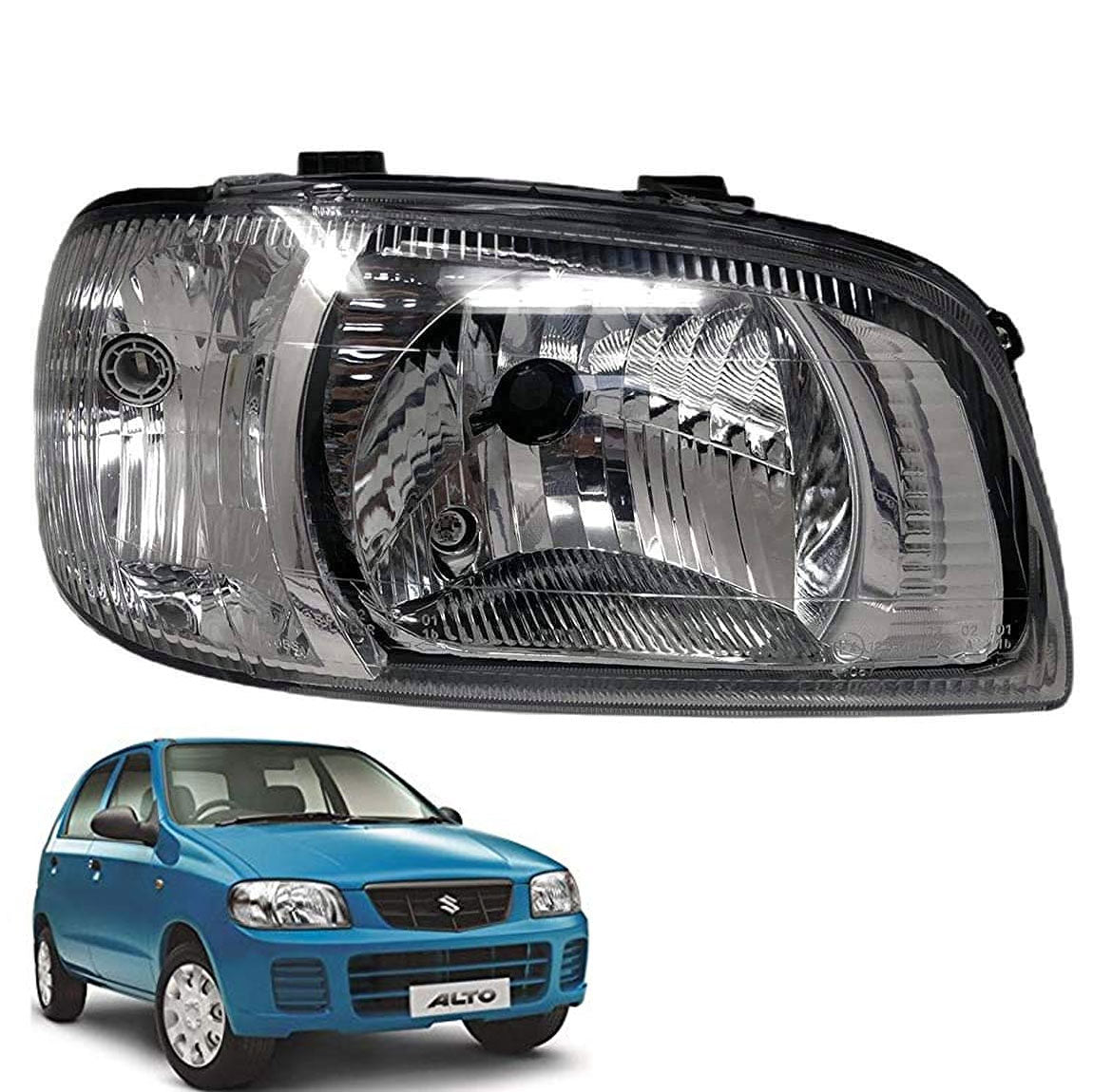 Auto Pearl Headlight Assembly Compatible with Maruti Alto Type-2