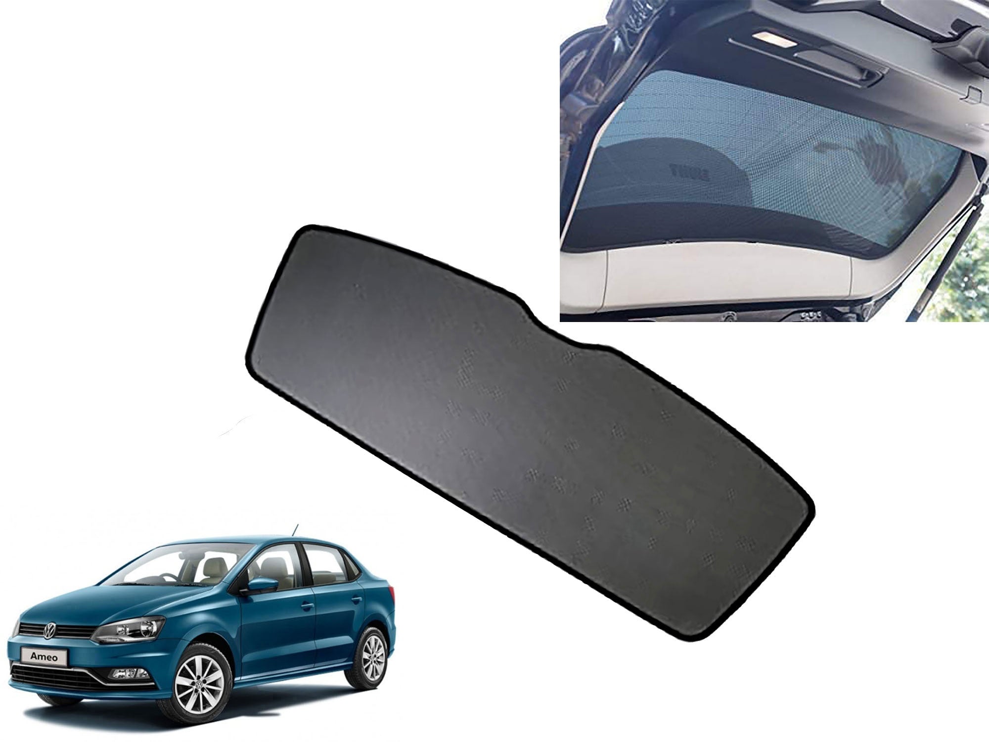 Rear Dicky Cotton Mesh Fabric Sun Shades Car Curtain 1 Pc for Volkswagen