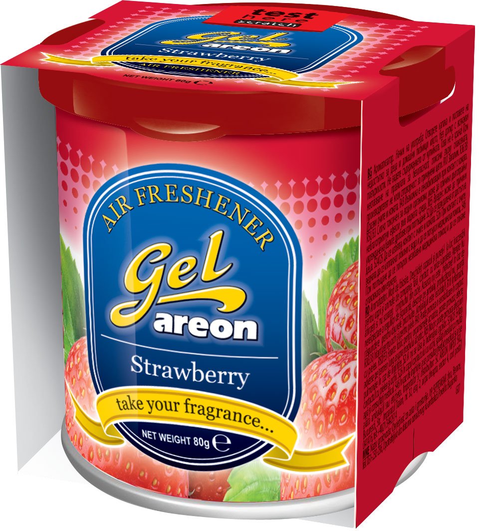 Aeron Strawberry Gel Air Freshener for Car, 80g