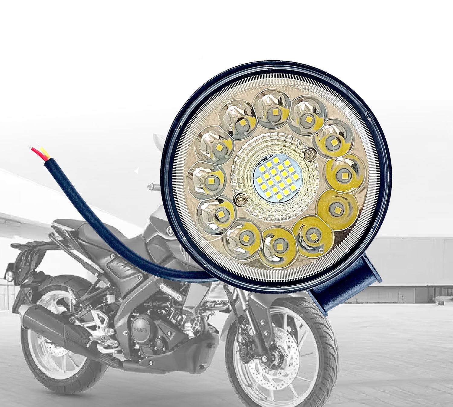 Flashing 33-Leds Round Environmental Protection Light for All Bike (Pack of 1)