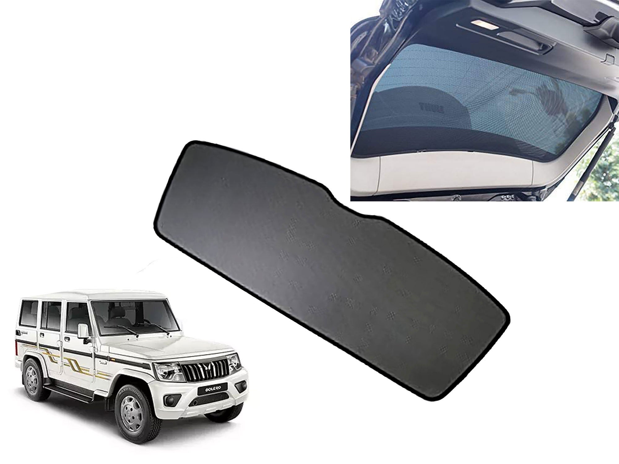 Rear Dicky Cotton Mesh Fabric Sun Shades Car Curtain 1 Pc for Mahindra