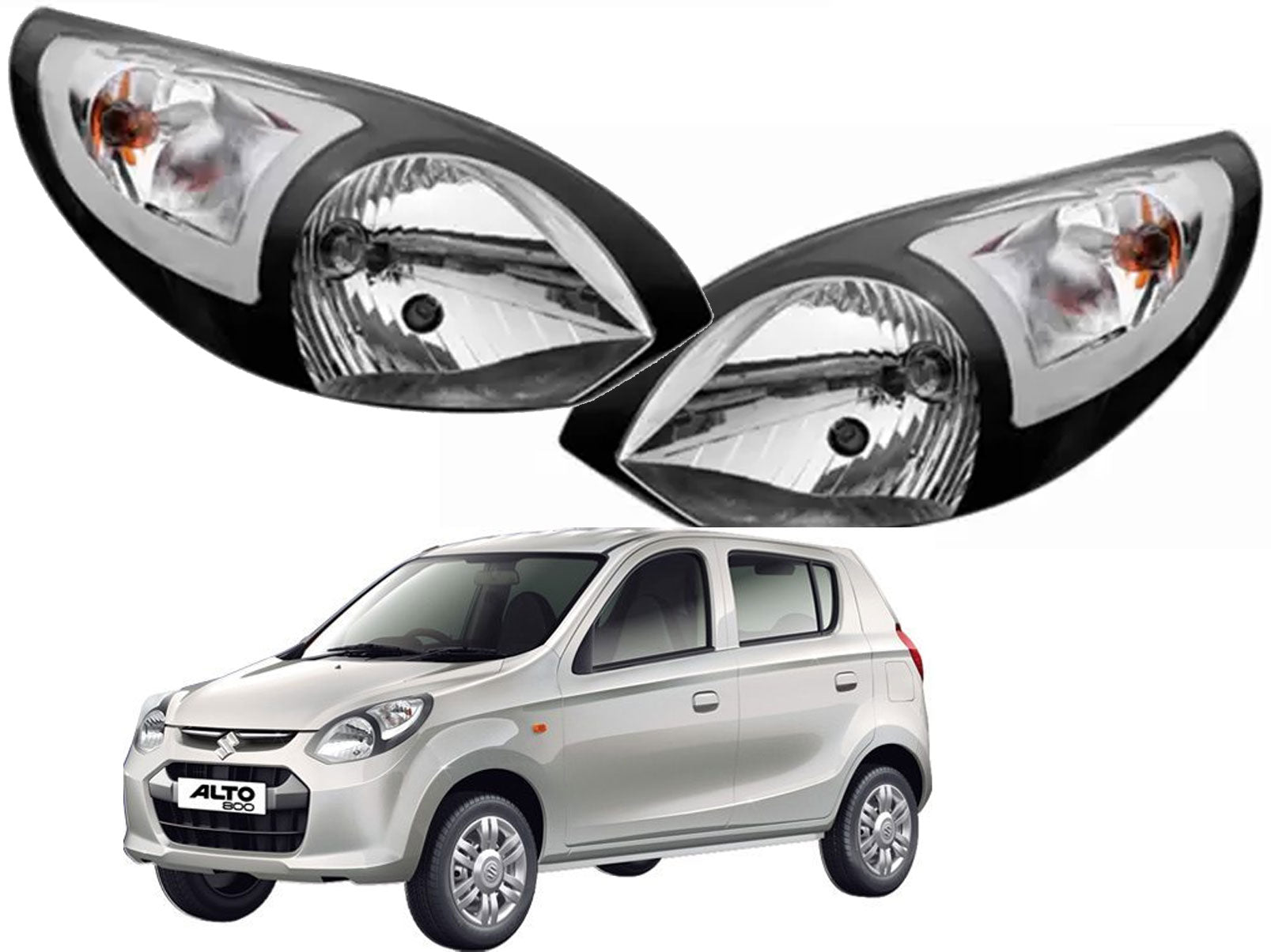 Auto Pearl Headlight Assembly Compatible with Maruti Alto STD 2020