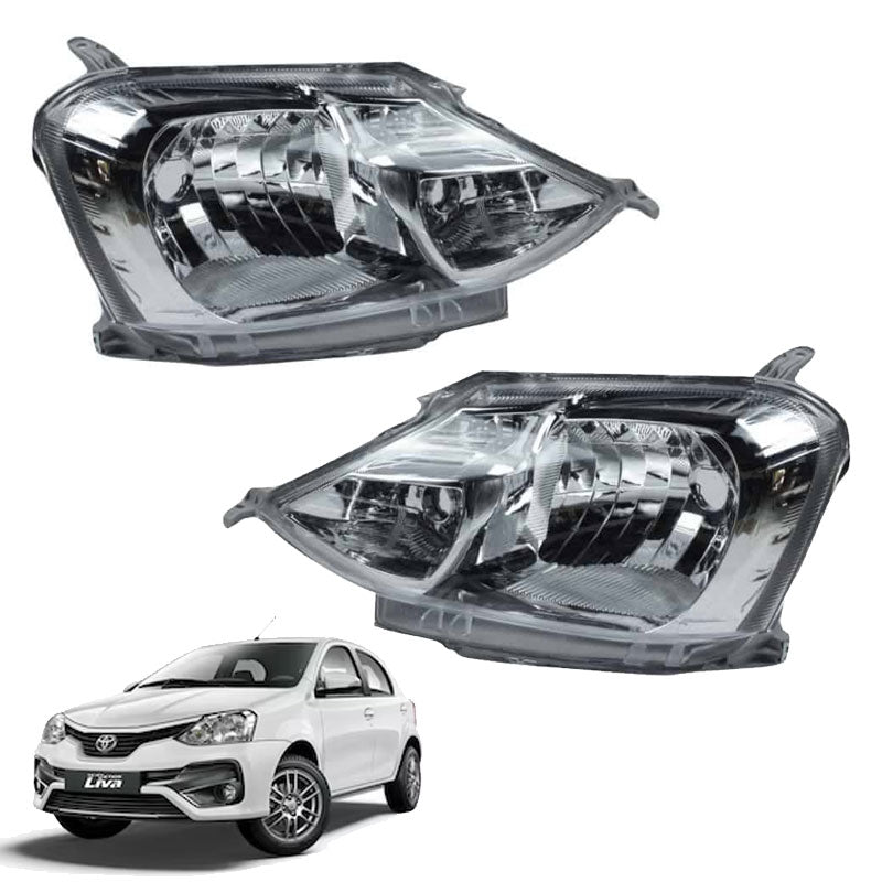 Auto Pearl Headlight Assembly Compatible with Etios Liva 2011