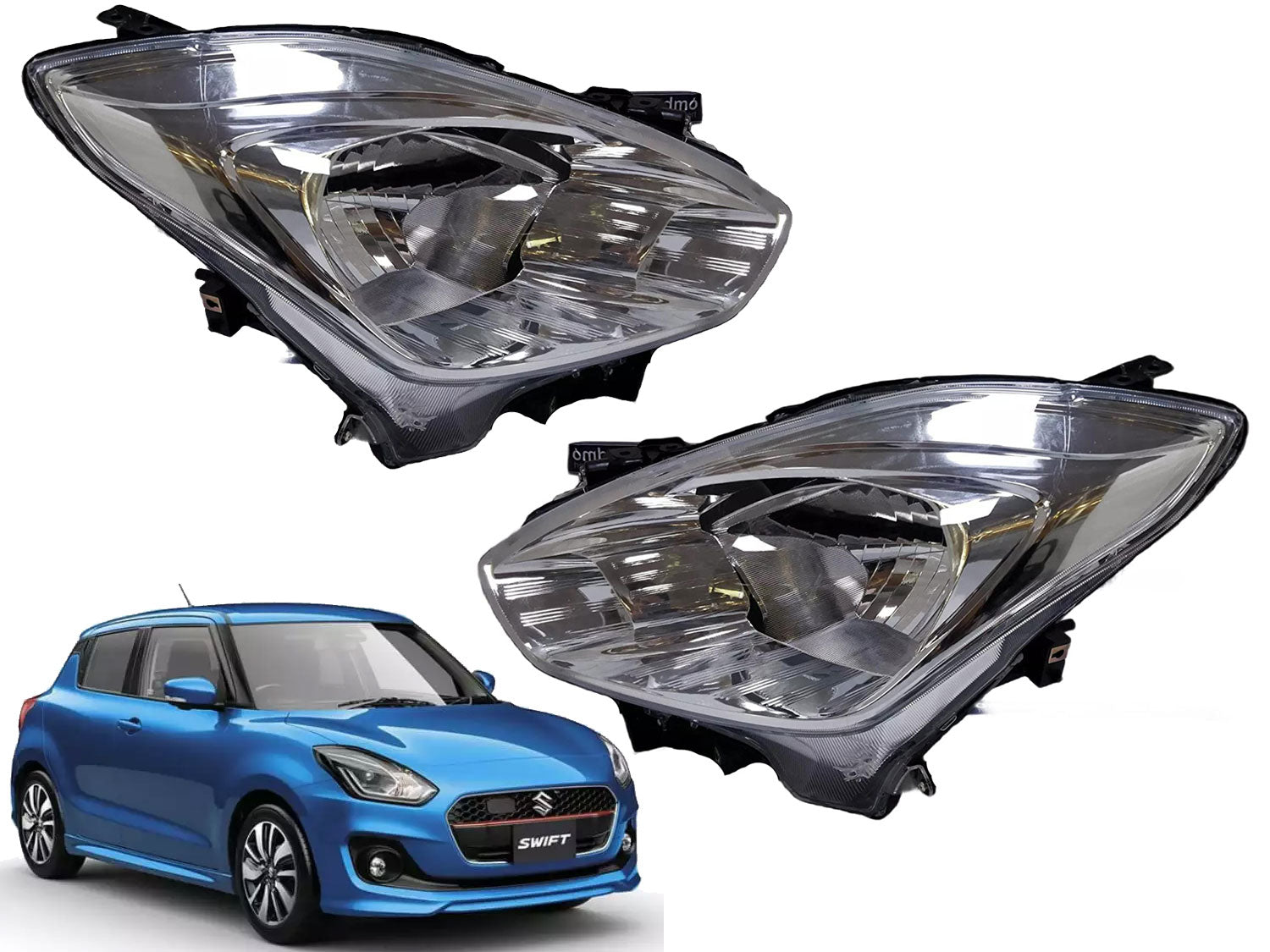 Auto Pearl Headlight Assembly Compatible with Swift (2018-2022)